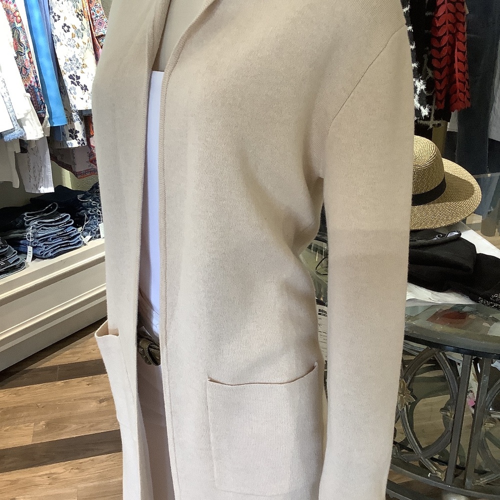 Barcelino beautiful cashmere cotton blend cardigan la creme